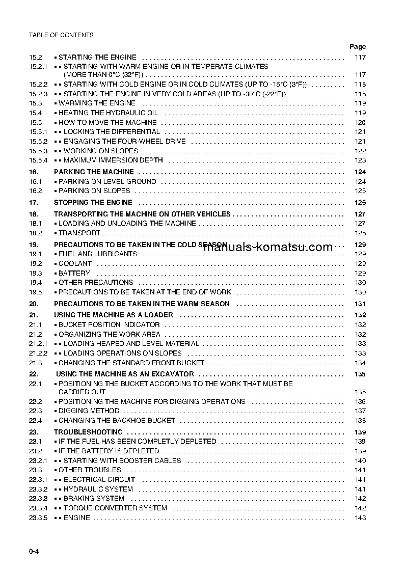 Protected: WB140PS-2(ITA) S/N 140F50001-140F50091 Operation manual (English)
