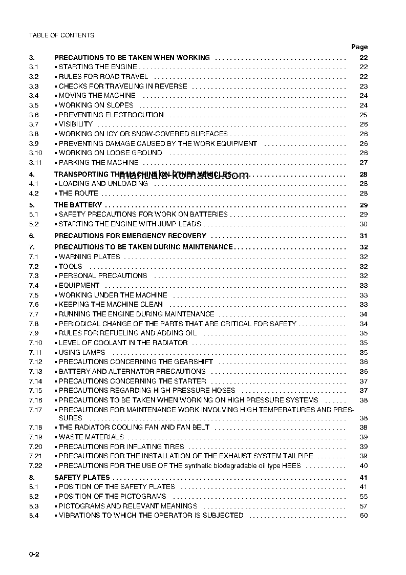 Protected: WB140PS-2(ITA) S/N 140F50092-140F50097 Operation manual (English)