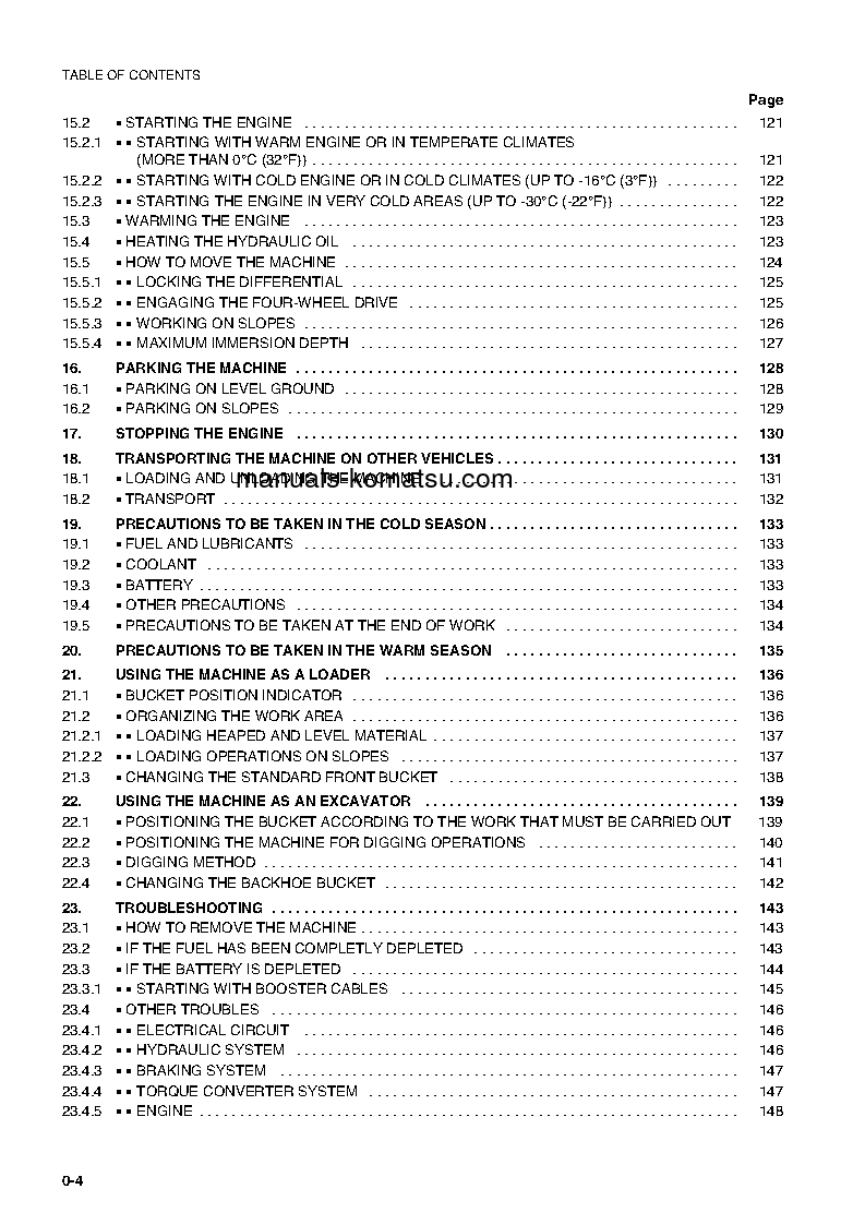 Protected: WB140PS-2(ITA) S/N 140F50092-140F50097 Operation manual (English)