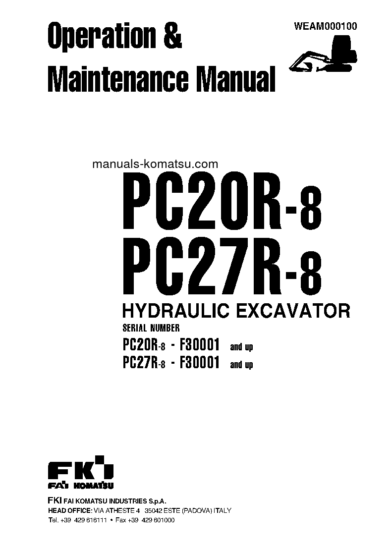 Protected: PC20R-8(ITA) S/N F30001-UP Operation manual (English)