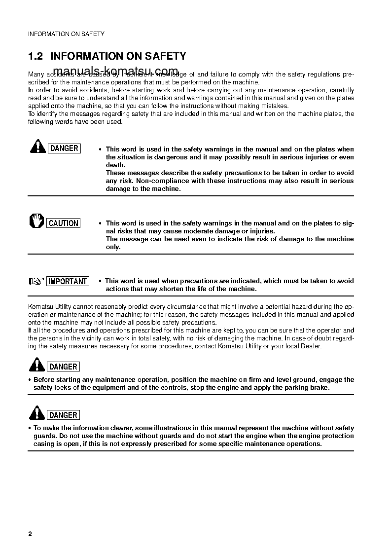 Protected: WB97R-2(ITA) S/N 97F21409-97F21557 Operation manual (English)