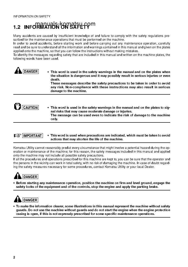 Protected: WB97R-2(ITA) S/N 97F21558-97F21751 Operation manual (English)
