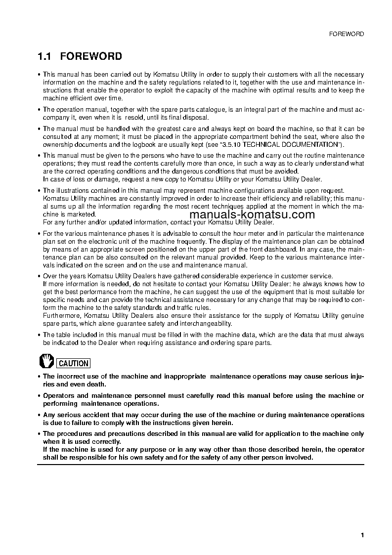 Protected: WB97S-2(ITA) S/N 97SF11205-97SF11372 Operation manual (English)