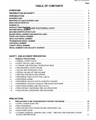 WB140PS-2(ITA) S/N 140F50001-UP Operation manual (English)