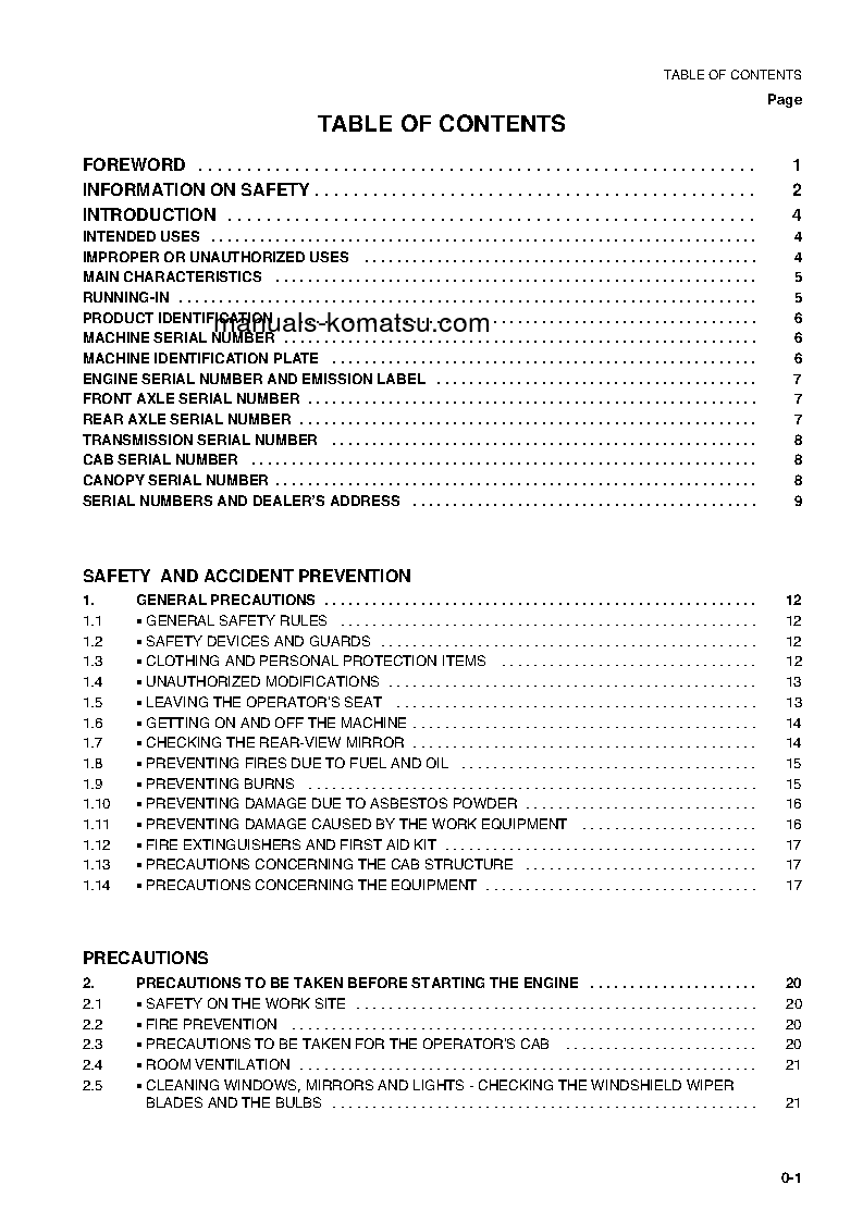 Protected: WB140PS-2(ITA) S/N 140F50001-UP Operation manual (English)