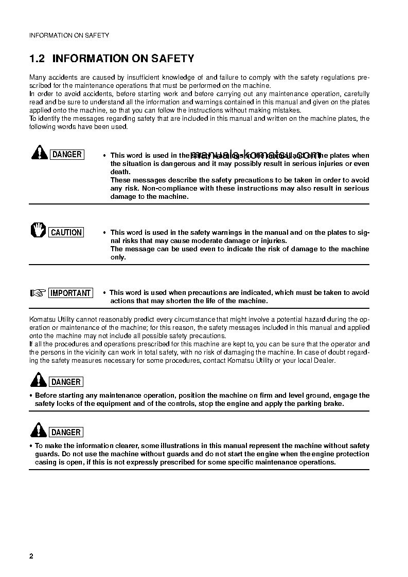 Protected: WB91R-2(ITA) S/N 91F20145-91F20249 Operation manual (English)