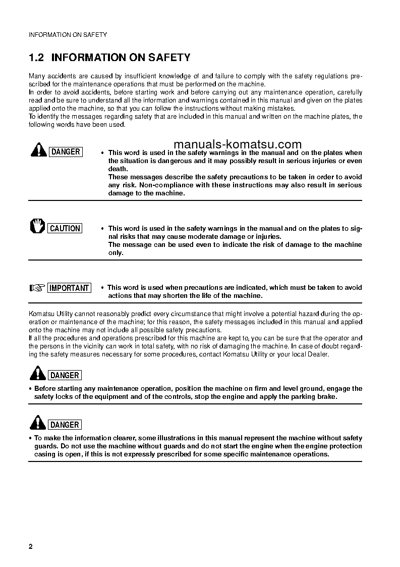 Protected: WB91R-2(ITA) S/N 91F20250-91F20264 Operation manual (English)