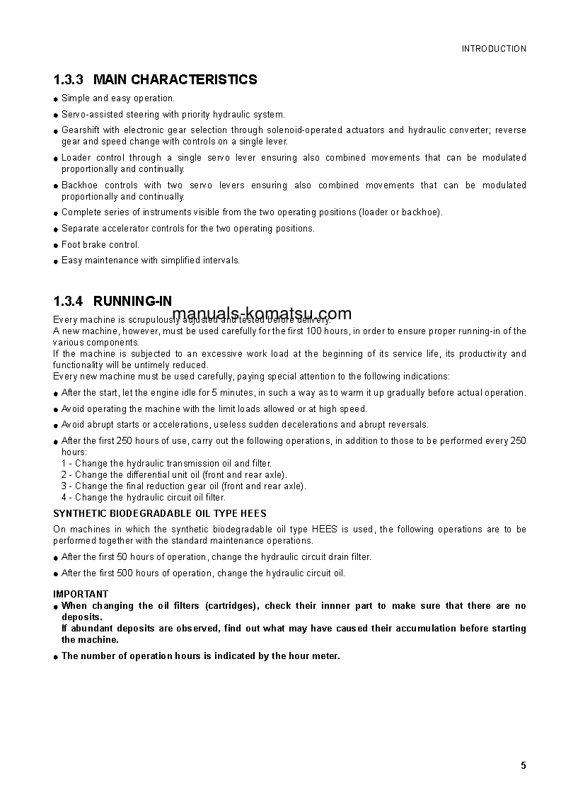 Protected: WB97R-5(ITA) S/N F50003-F50106 Operation manual (English)