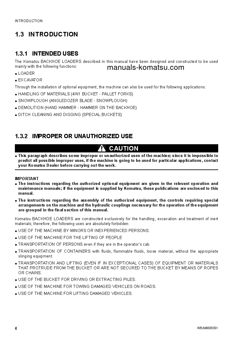 Protected: WB91R-5(ITA) S/N F00161-UP Operation manual (English)