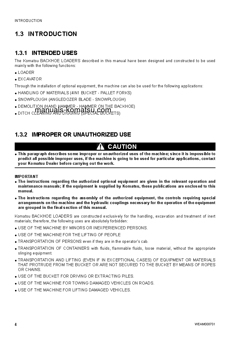 Protected: WB93R-5(ITA)-TIER 3 S/N F60003-F61234 Operation manual (English)