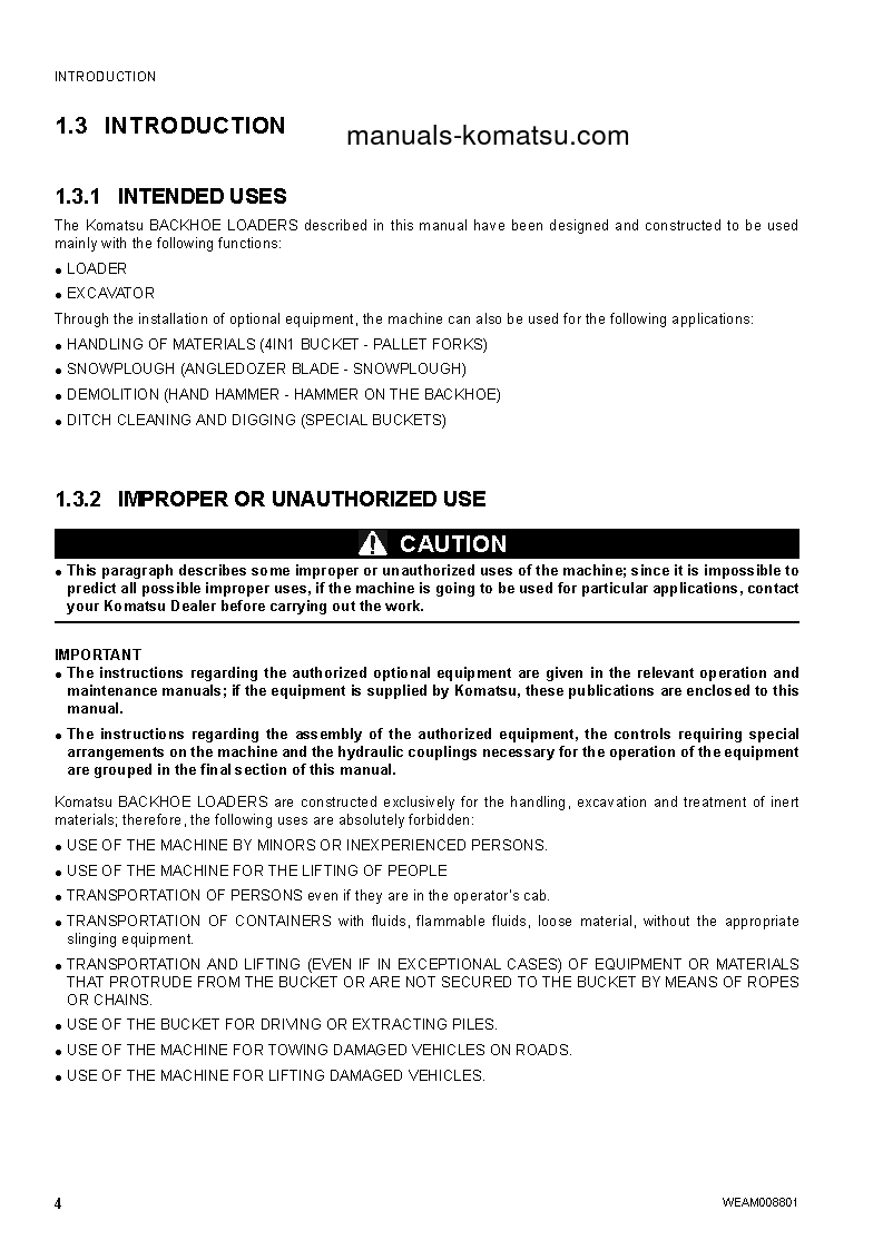 Protected: WB97R-5(ITA)-TIER 3 S/N F80003-F80153 Operation manual (English)
