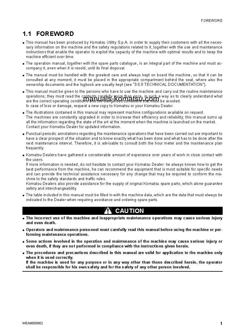 Protected: WB93S-5(ITA)-TIER 3 S/N F20426-UP Operation manual (English)