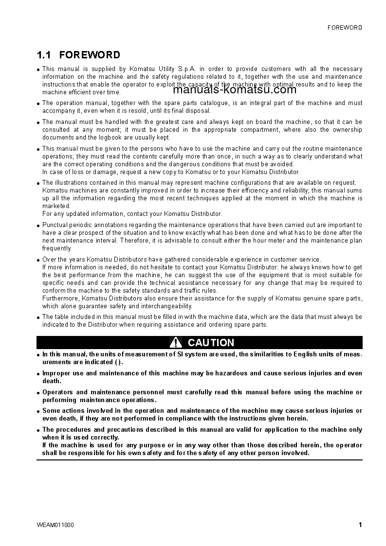 Protected: CK20-1(ITA) S/N F00277-UP Operation manual (English)