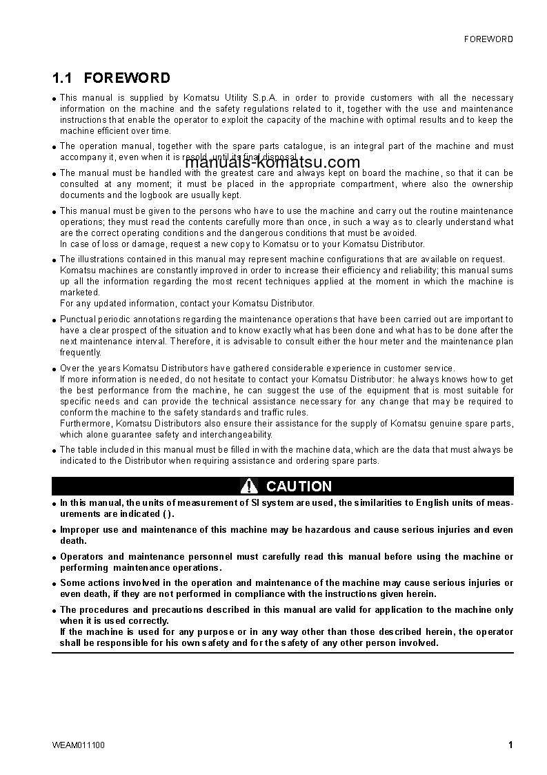 Protected: CK25-1(ITA) S/N F00092-UP Operation manual (English)