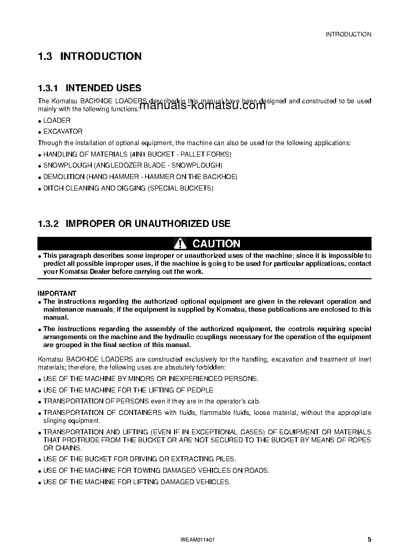 Protected: WB93R-5(ITA)-TIER 3 S/N F61857-F61857 Operation manual (English)