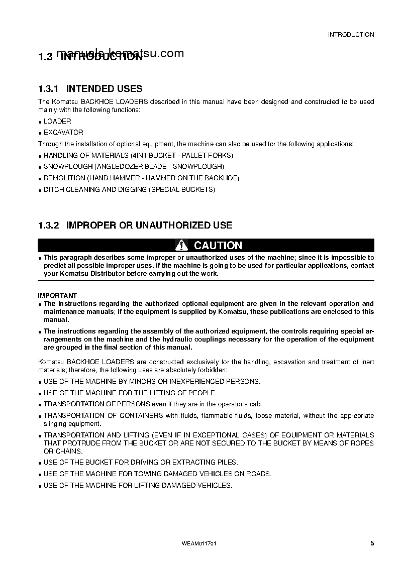 Protected: WB97S-5(ITA)-TIER 3 S/N F30605-F30605 Operation manual (English)