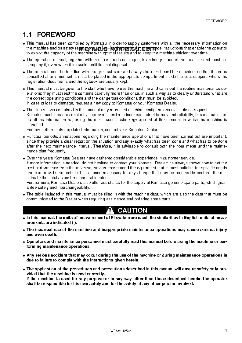 PC26MR-3(ITA) S/N F31560-UP Operation manual (English)