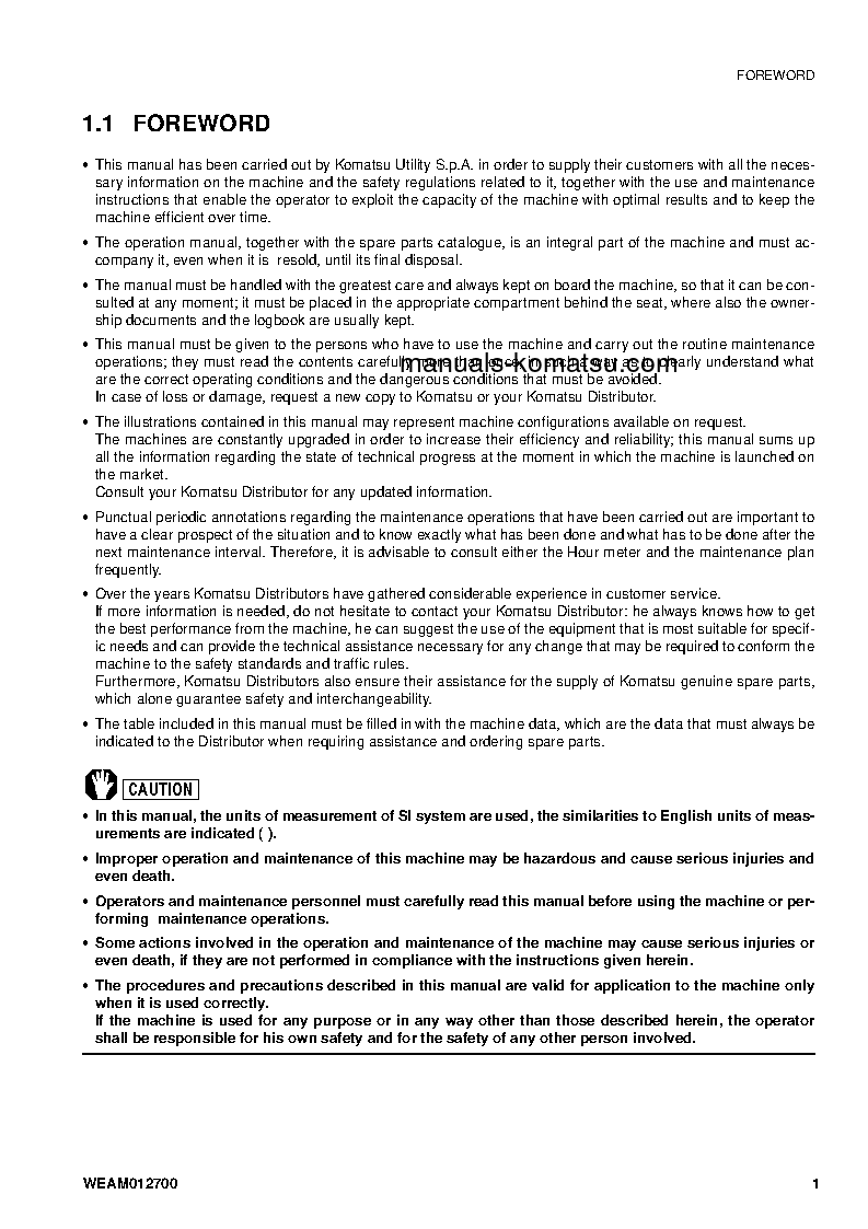 Protected: PW110R-1(ITA) S/N F10518-UP Operation manual (English)