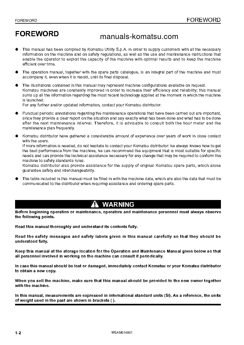 Protected: PW118MR-8(ITA) S/N F00003-UP Operation manual (English)