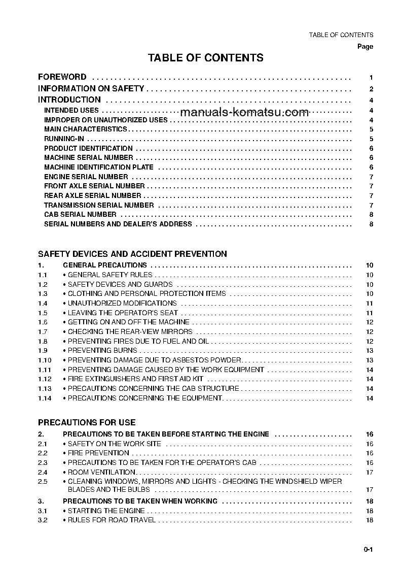 Protected: WB93R-2(ITA) S/N 93F20001-39F23452 Operation manual (English)