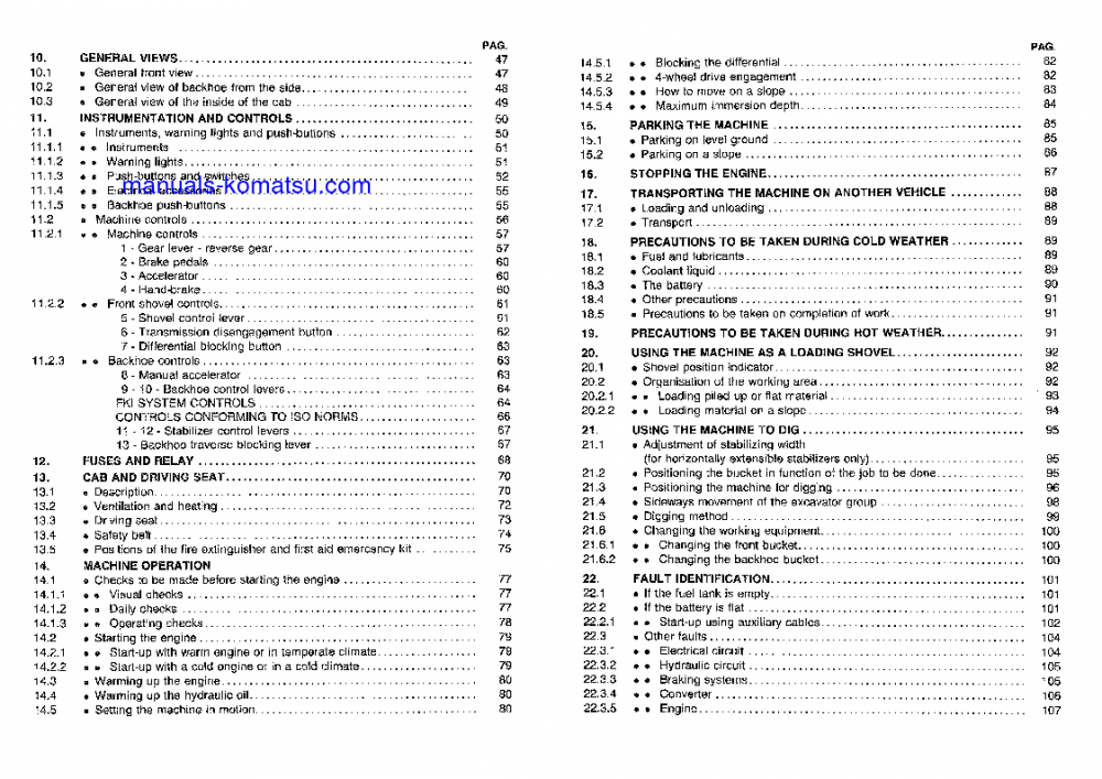 Protected: WB95R-1(ITA) S/N 8905439-UP Operation manual (English)