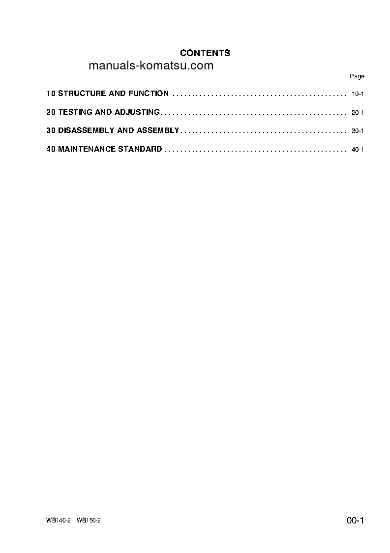 Protected: WB140-2(ITA) S/N 140F10001-140F11450 Shop (repair) manual (English)
