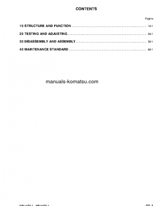 WB140PS-2(ITA) S/N 140F50001-140F50091 Shop (repair) manual (English)