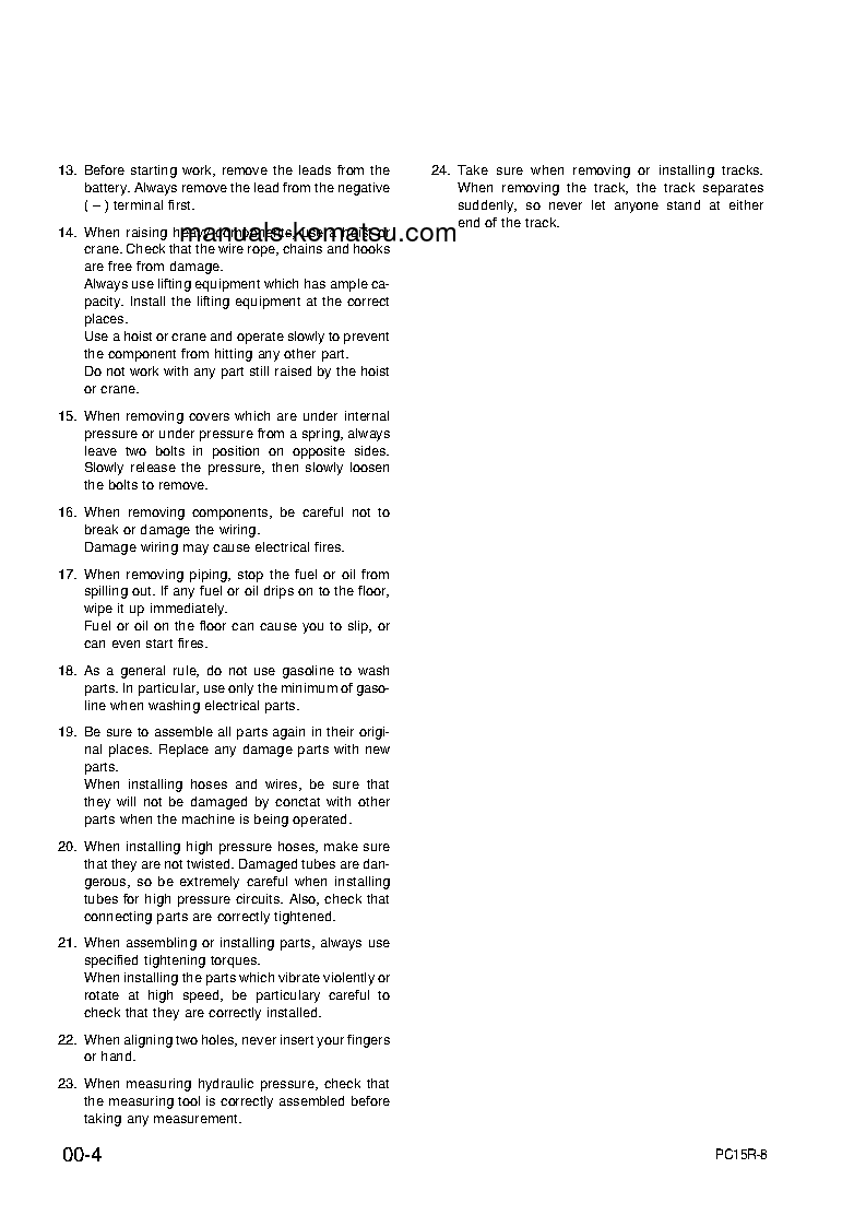 Protected: PC15R-8(ITA) S/N F21803-UP Shop (repair) manual (English)