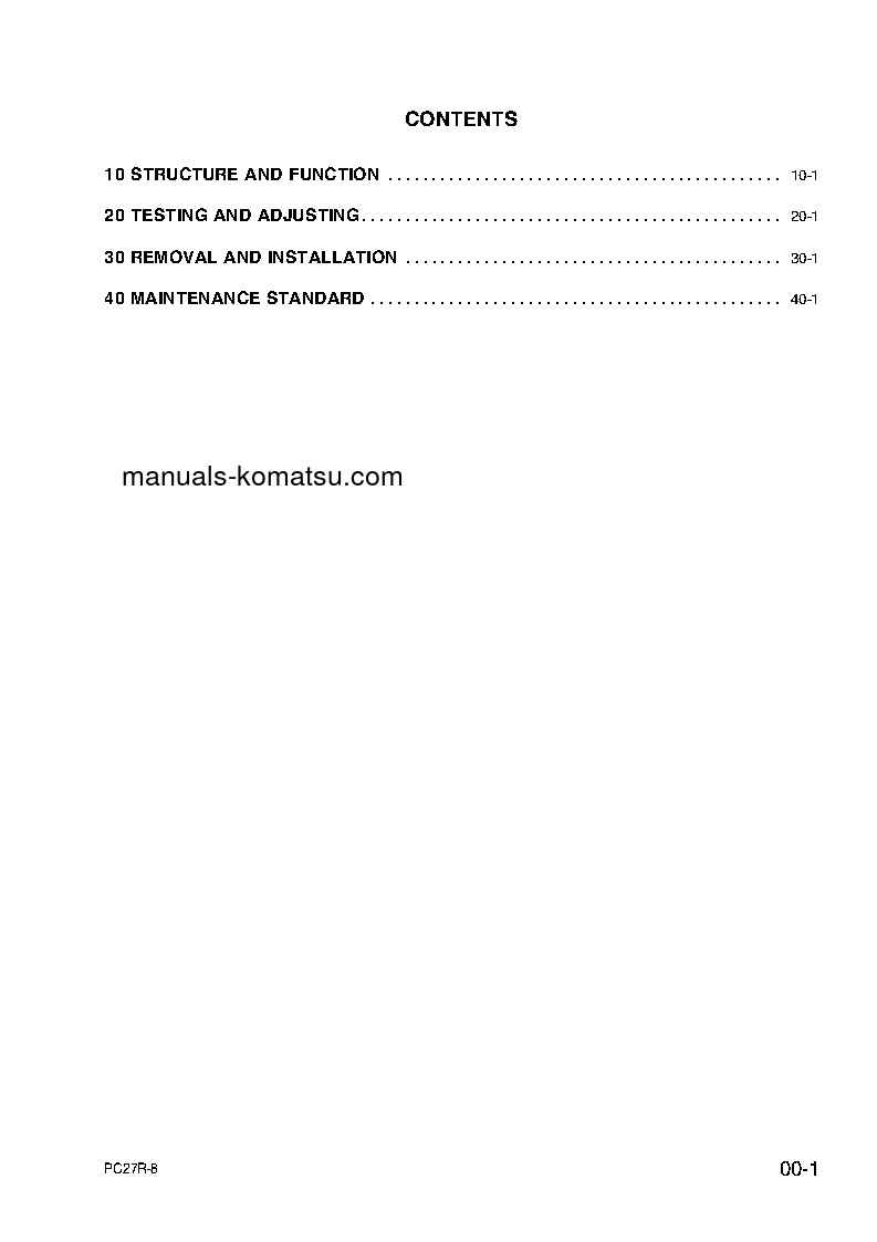Protected: PC27R-8(JPN) S/N F30671-F31102 Shop (repair) manual (English)
