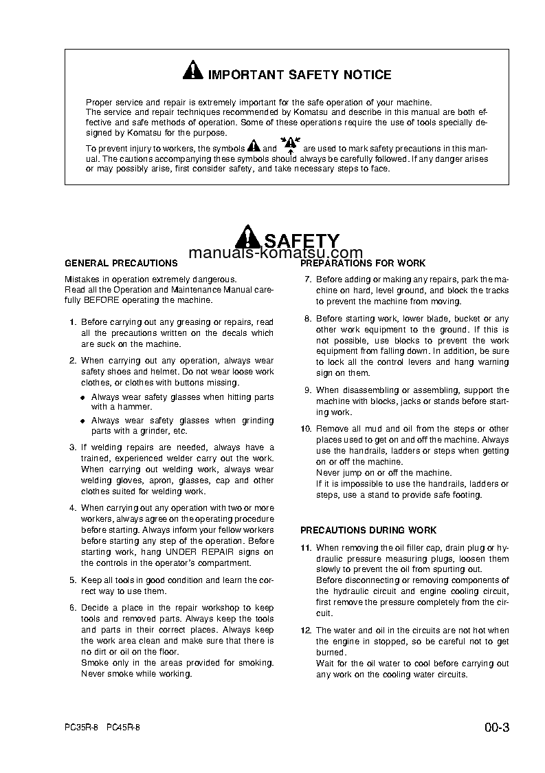 Protected: PC35R-8(JPN) S/N F20518-F20931 Shop (repair) manual (English)