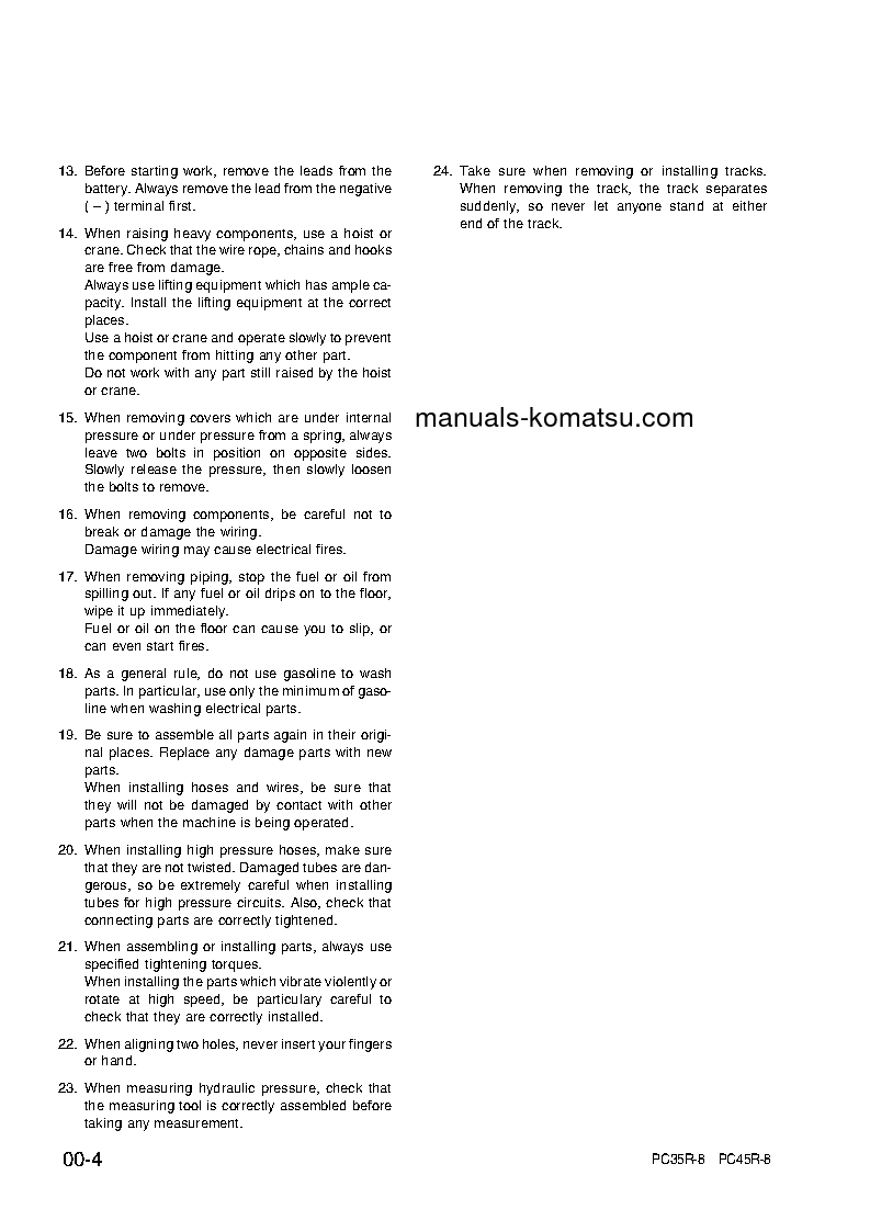 Protected: PC35R-8(JPN) S/N F20518-F20931 Shop (repair) manual (English)