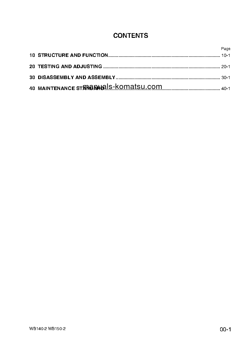 Protected: WB140-2(ITA) S/N 140F11451-14011530 Shop (repair) manual (English)