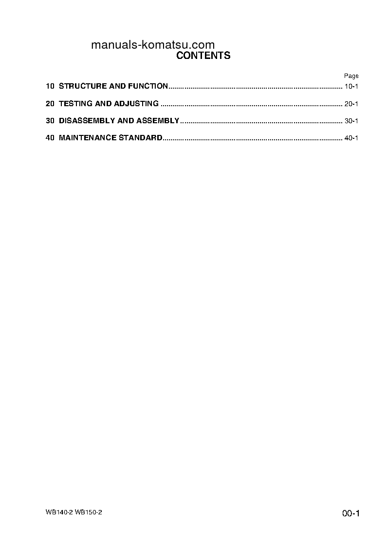 Protected: WB140-2(ITA) S/N 140F11531-UP Shop (repair) manual (English)