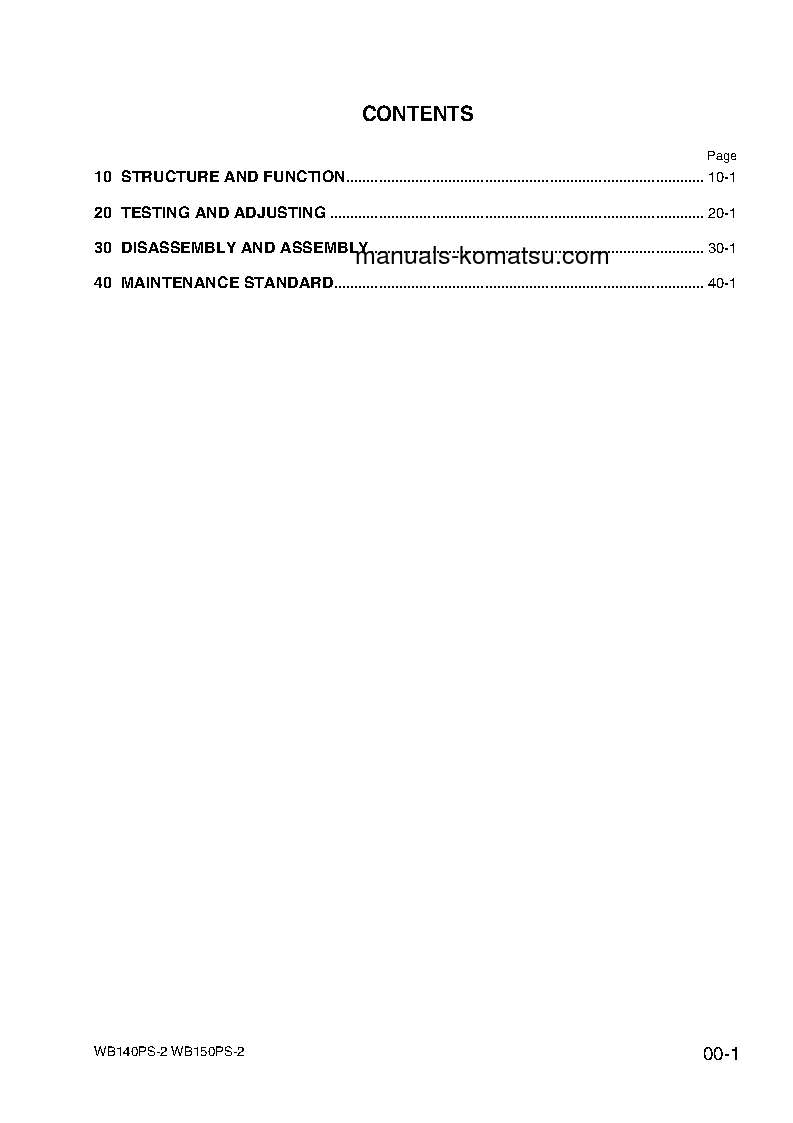 Protected: WB140PS-2(ITA) S/N 140F50098-UP Shop (repair) manual (English)