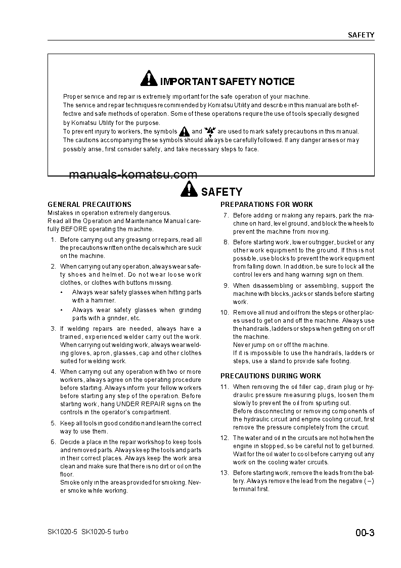 Protected: SK1020-5(ITA) S/N 37CTF00003-UP Shop (repair) manual (English)