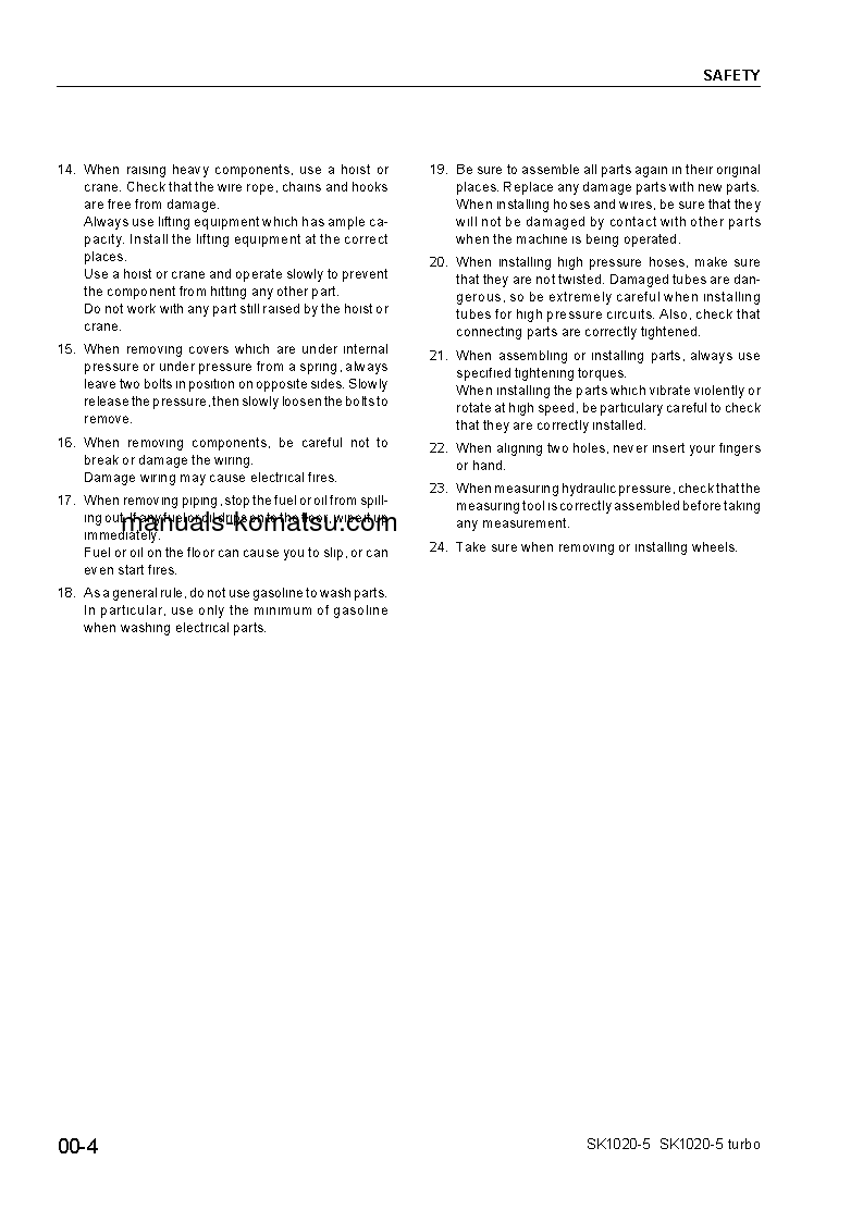 Protected: SK1020-5(ITA) S/N 37CTF00003-UP Shop (repair) manual (English)