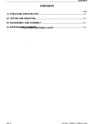 SK714-5(ITA)-/ S/N 37AF00004-37AF01875 Shop (repair) manual (English)