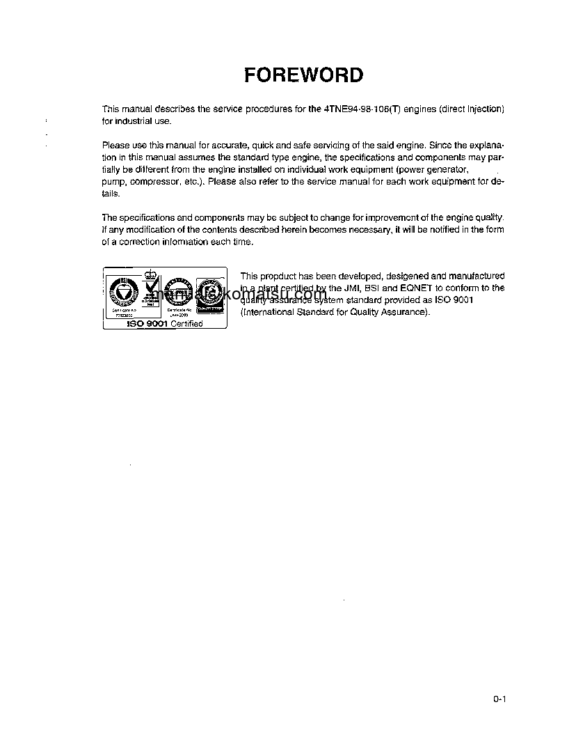 Protected: 4D106-1(BEL) S/N ALL Shop (repair) manual (English)