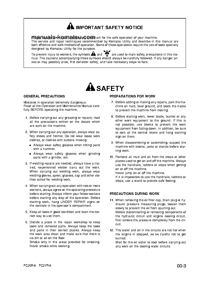 Protected: PC20R-8(ITA) S/N F30001-F30790 Shop (repair) manual (English)