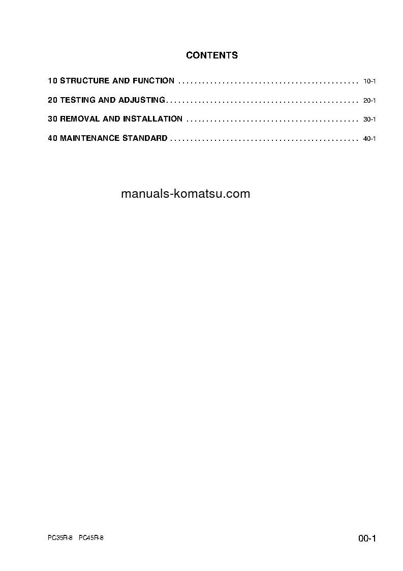 Protected: PC45R-8(ITA) S/N F20001-F21250 Shop (repair) manual (English)