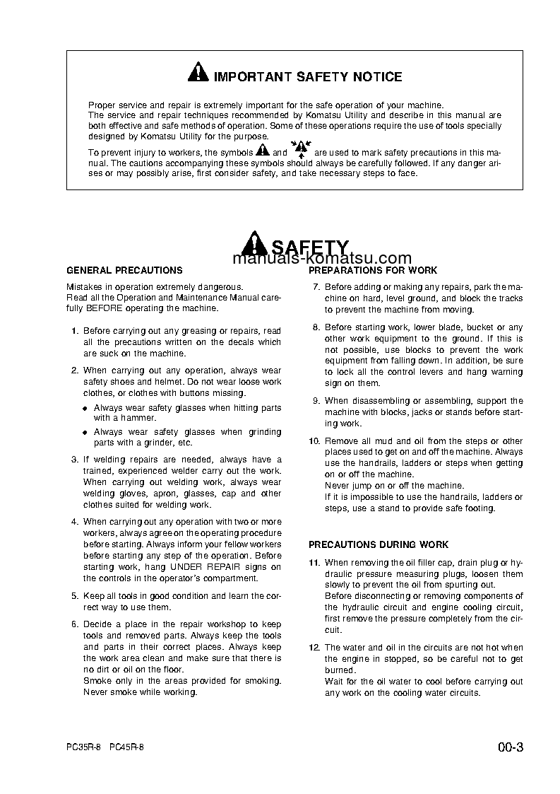 Protected: PC45R-8(ITA) S/N F21251-UP Shop (repair) manual (English)