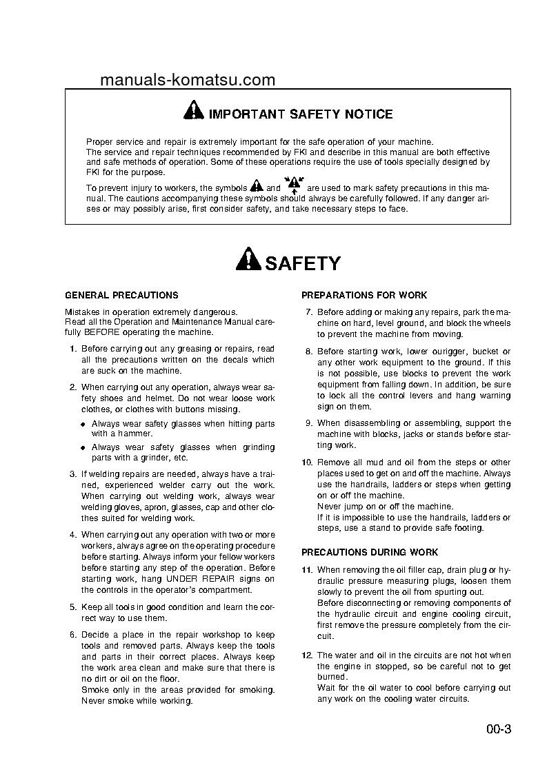 Protected: WB91R-2(ITA) S/N 91F20001-91F20069 Shop (repair) manual (English)