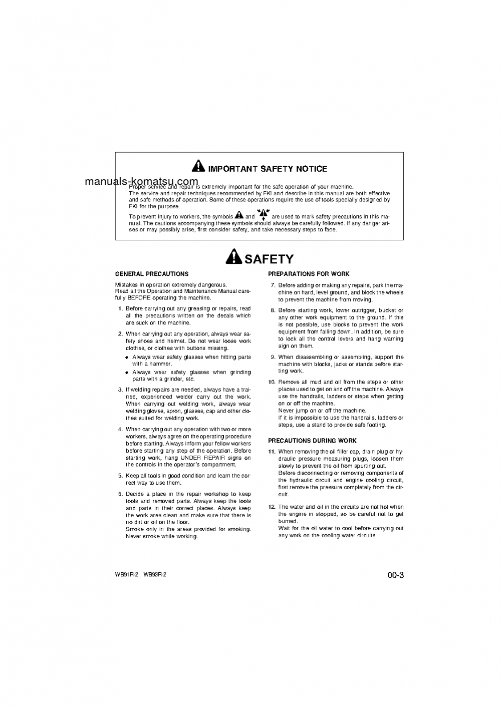 Protected: WB93R-2(ITA) S/N 93F21638-93F23074 Shop (repair) manual (English)