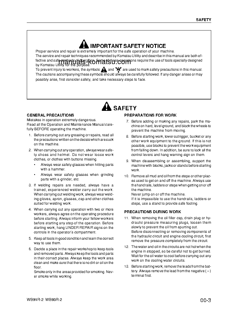 Protected: WB93R-2(ITA) S/N 93F25184-UP Shop (repair) manual (English)