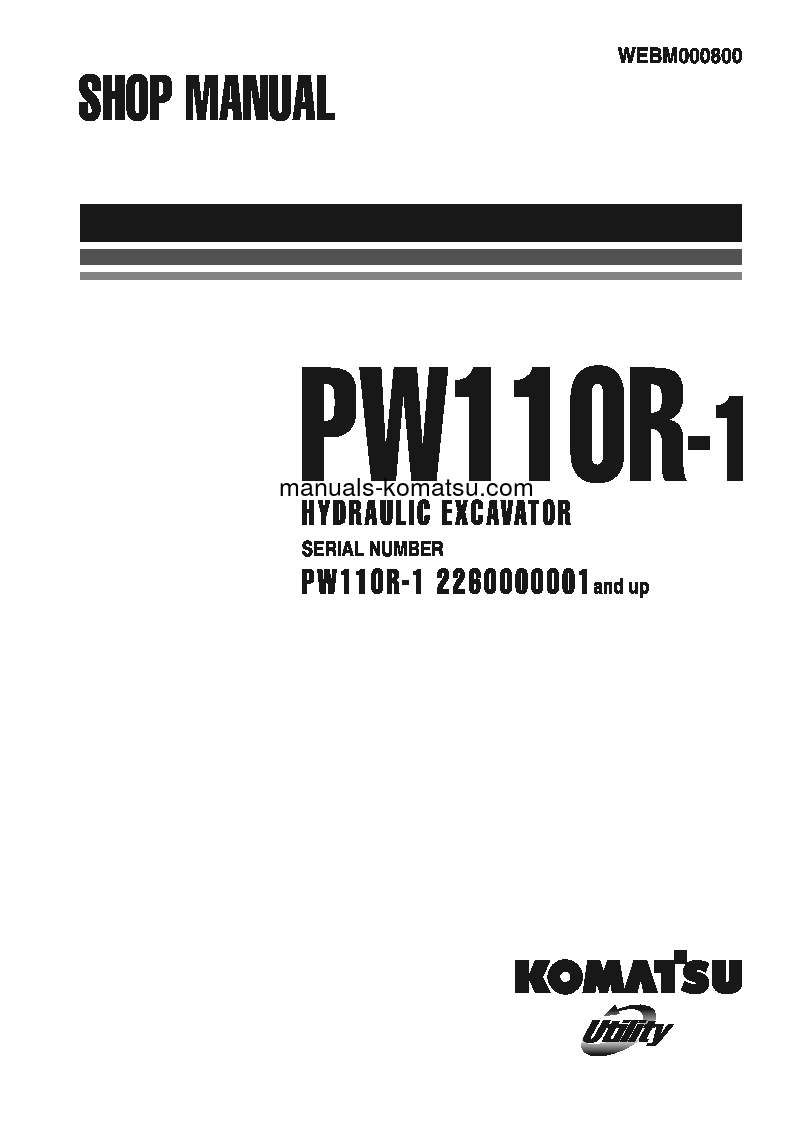 PW110R-1(ITA) S/N 2260000001-2260000281 Shop (repair) manual (English)