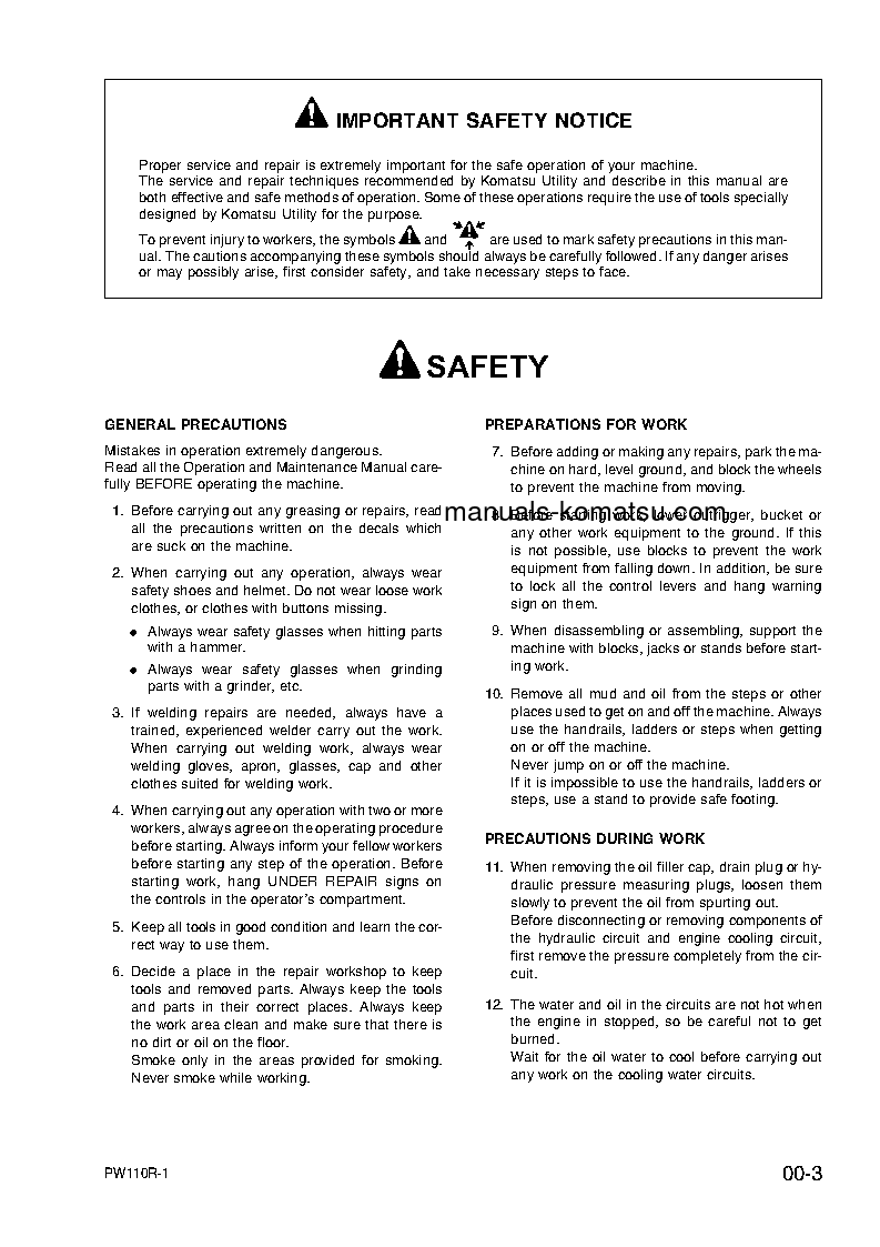 Protected: PW110R-1(ITA) S/N 2260000001-2260000281 Shop (repair) manual (English)