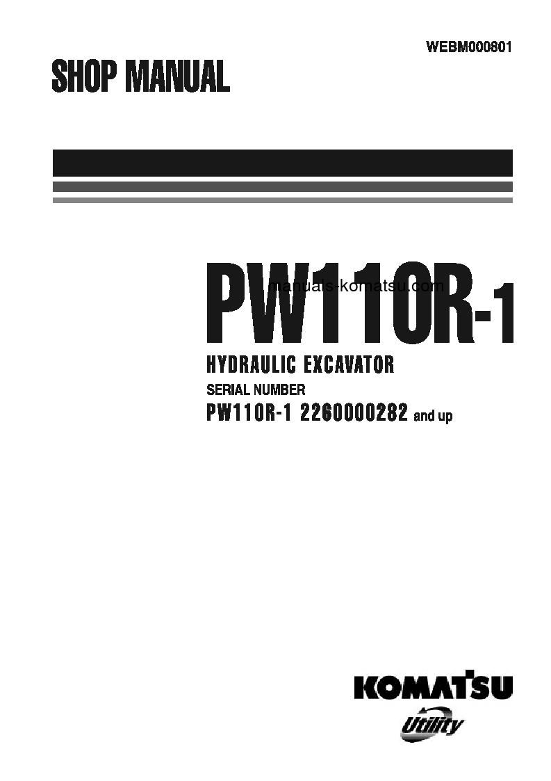 PW110R-1(ITA) S/N 2260000282-UP Shop (repair) manual (English)