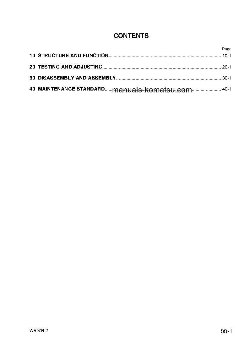 Protected: WB97R-2(ITA) S/N 97F20743-97F20886 Shop (repair) manual (English)