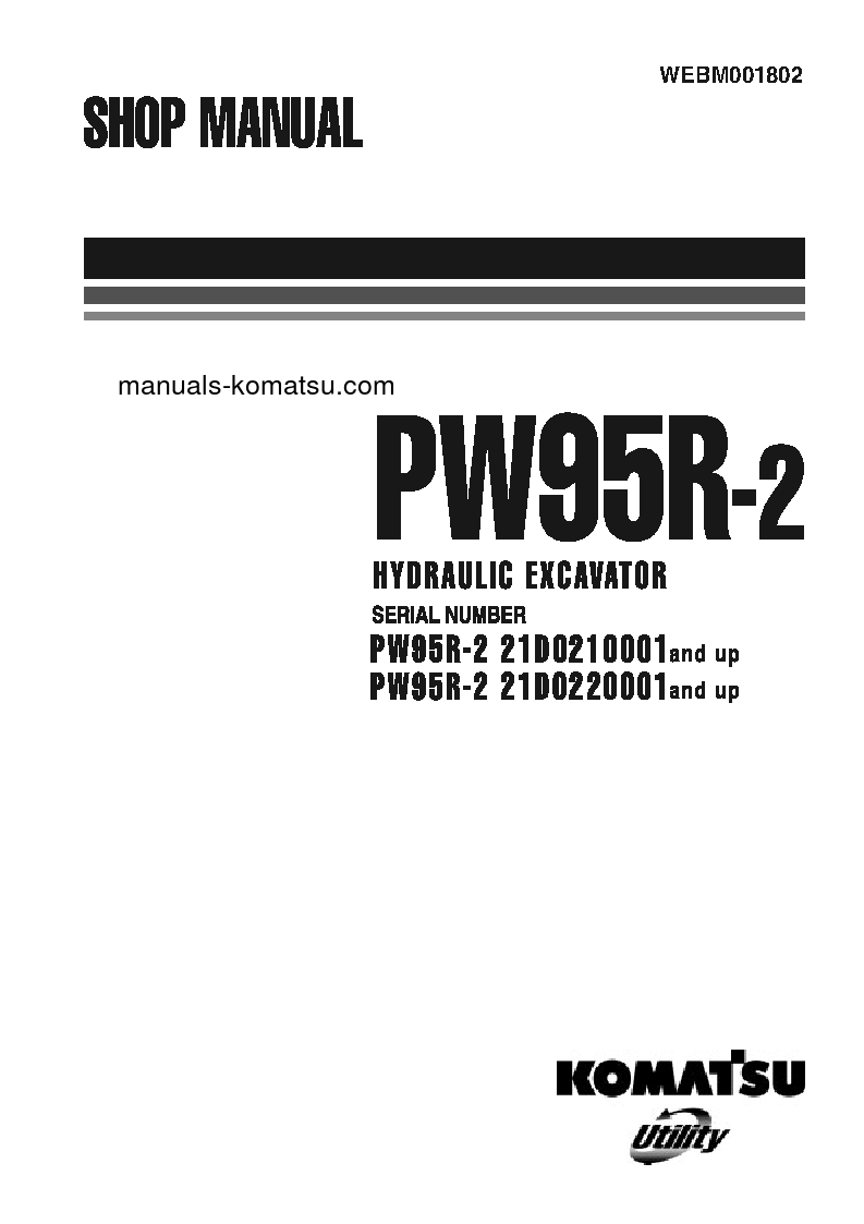 PW95R-2(ITA) S/N 0-UP Shop (repair) manual (English)