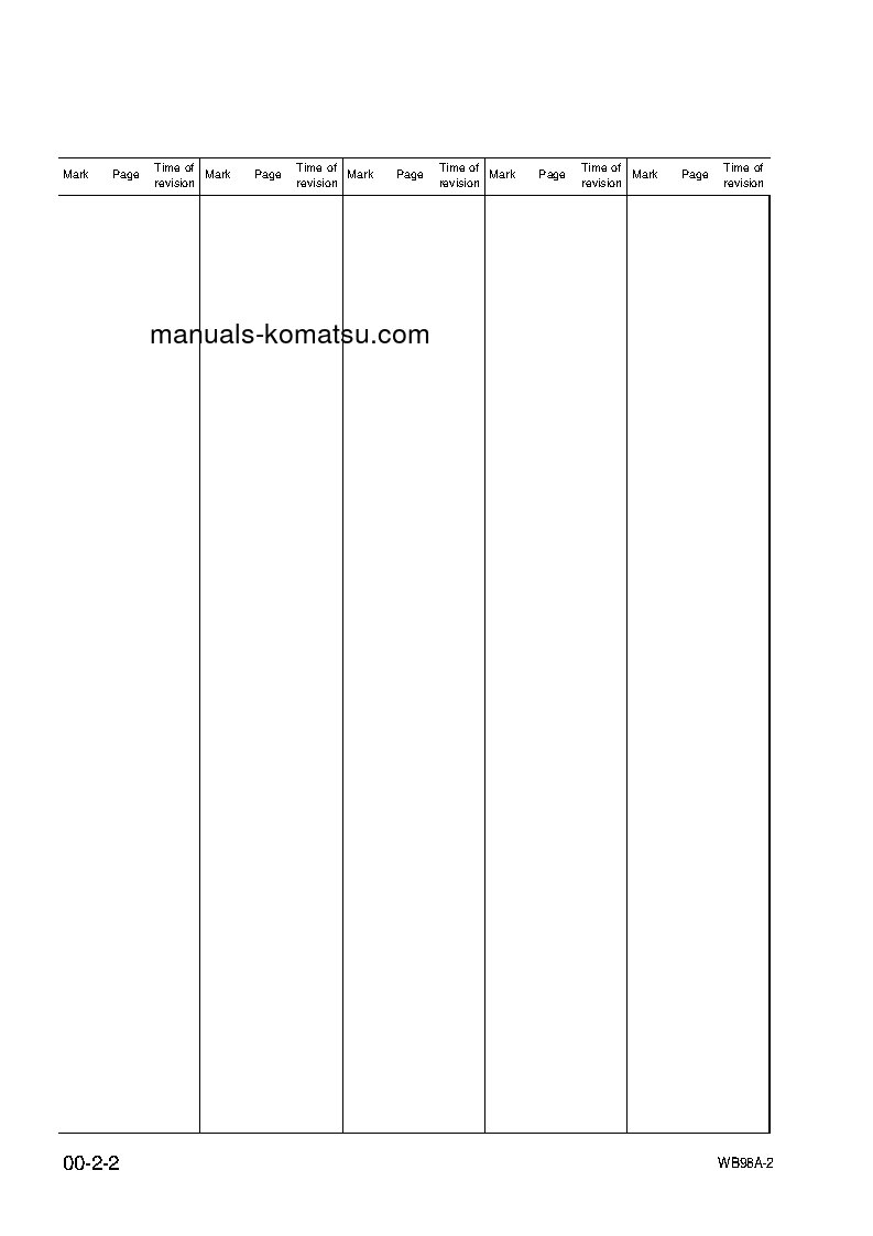 Protected: WB98A-2(ITA) S/N WB98F20001-UP Shop (repair) manual (English)